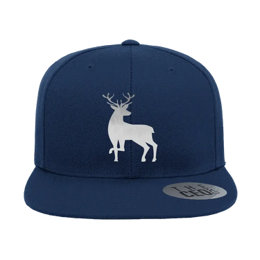 Deer Color 2 Embroidered Flat Bill Hat